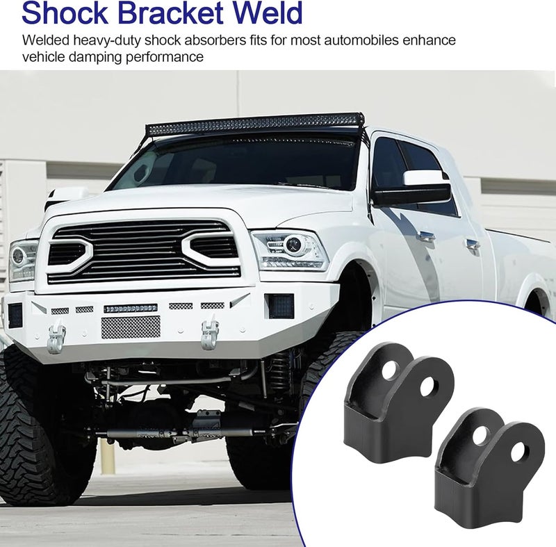 RO6G Shock Bracket Weld On Shock Mount - Heavy Duty Brackets for Off-Road Trailers Rear Axle Shock Mount Bracket Kit, Thick Weld On Shock Brackets - 1 Pair - Image 2